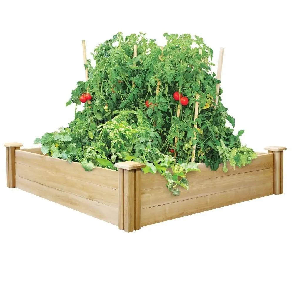 Cedar 4 ft x 4 ft x 10.5 in Raised Garden Bed - Made in USA by HomePacific