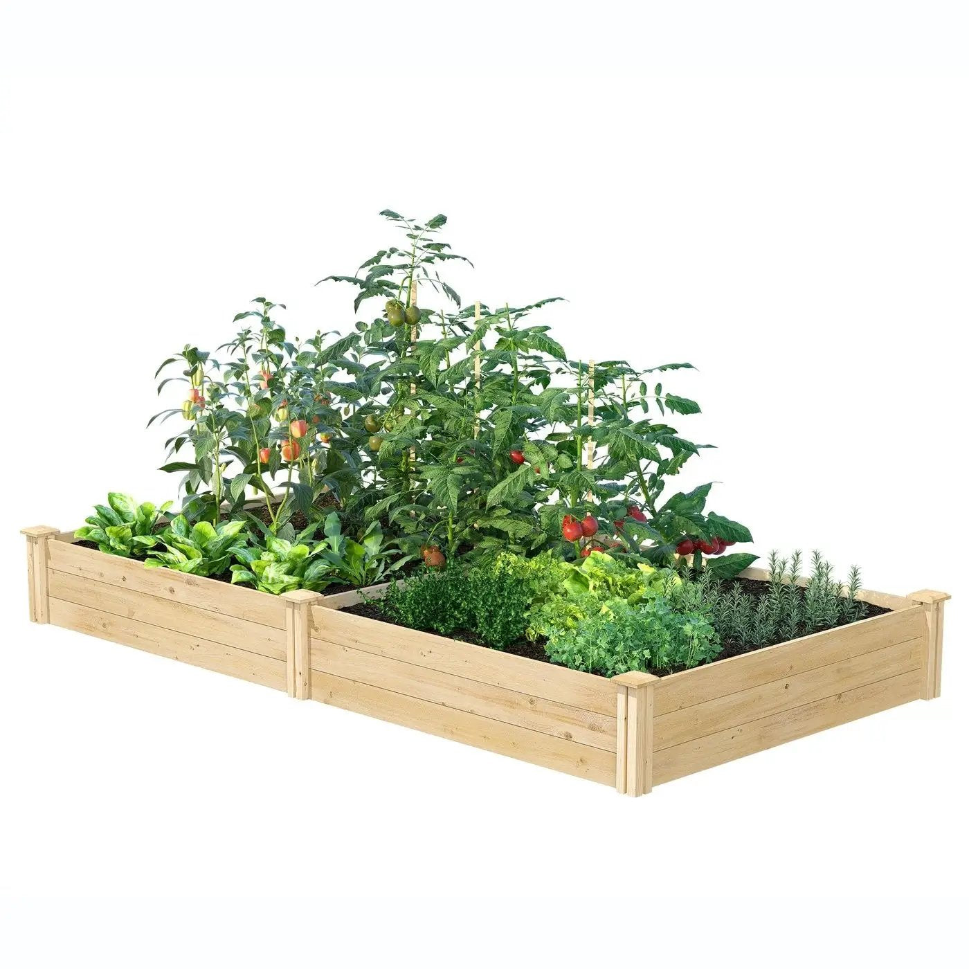 Cedar 4ft x 8ft x 10.5in Raised Garden Bed - Made in USA by HomePacific