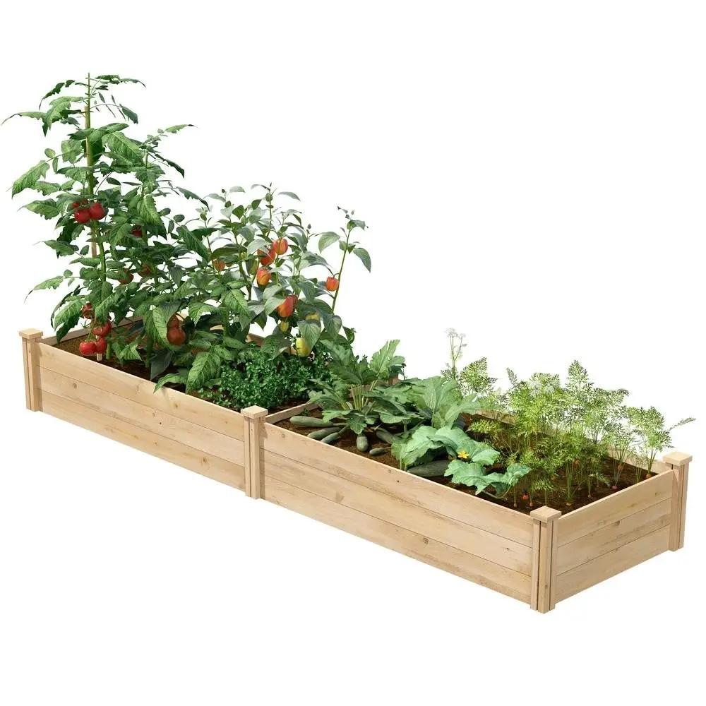 2 ft x 8 ft Cedar Wood Raised Garden Bed - Made in USA by HomePacific