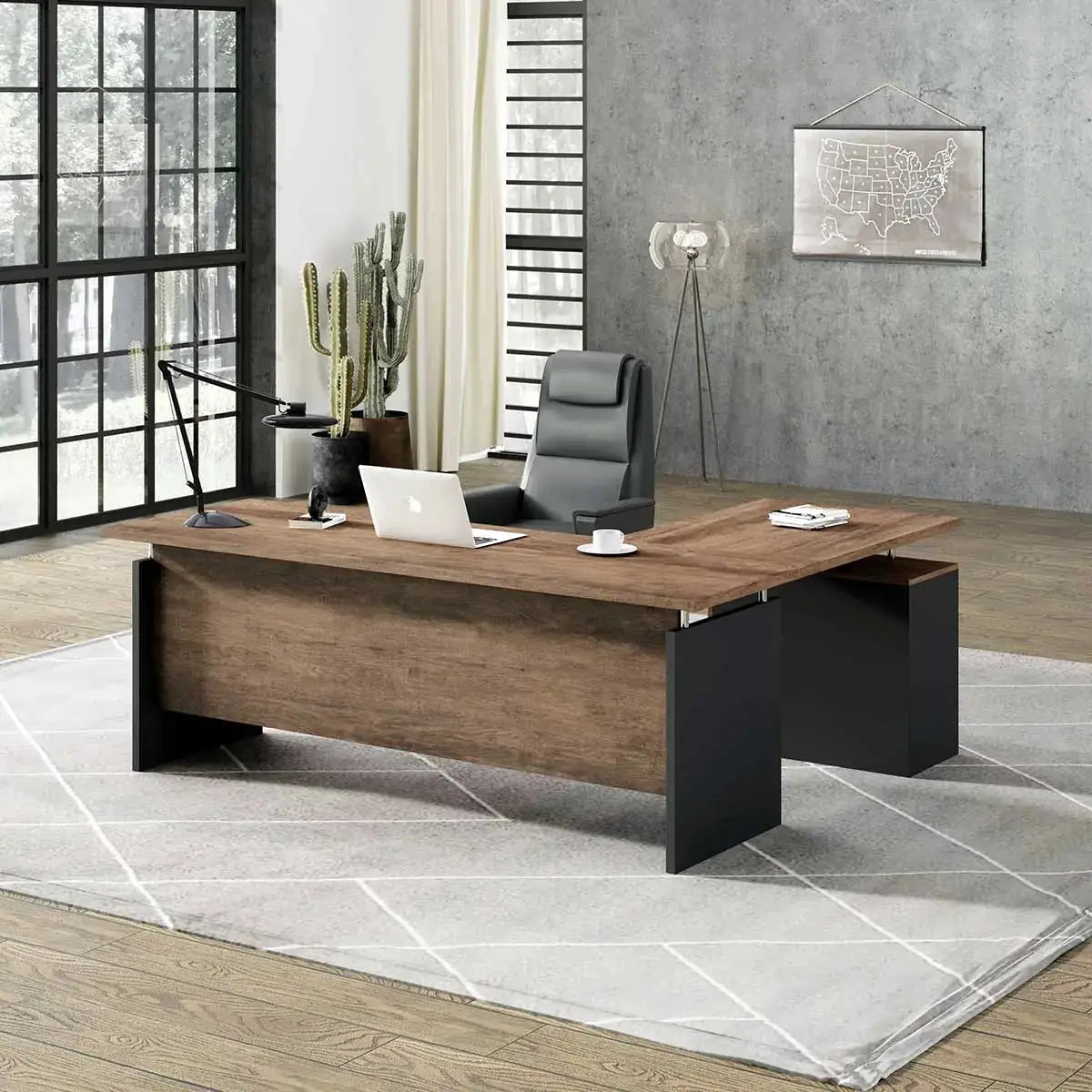 Harwood · Small L-Shaped Executive Desk by Arc Grove