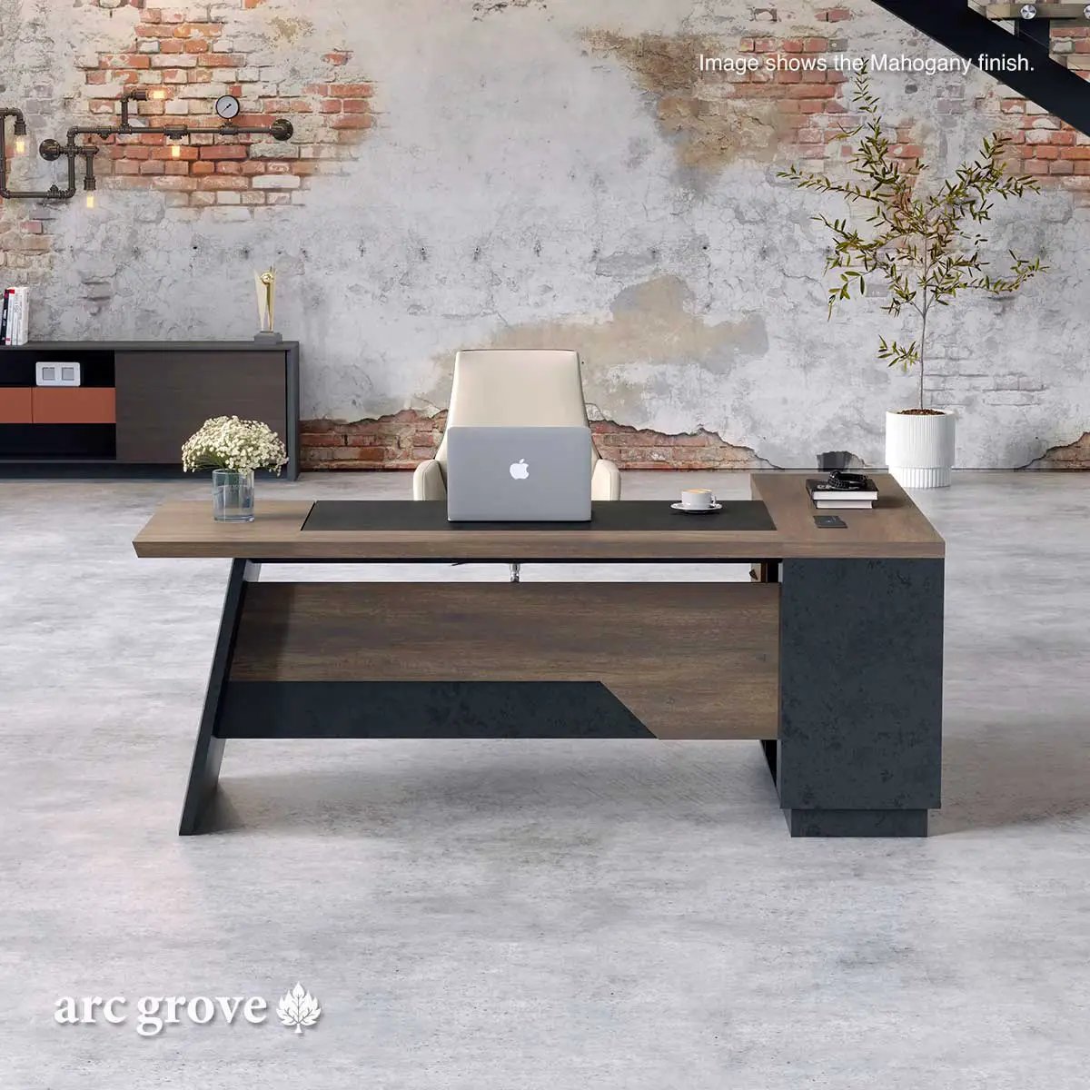 Linton · Modern L-Shaped Executive Desk by Arc Grove