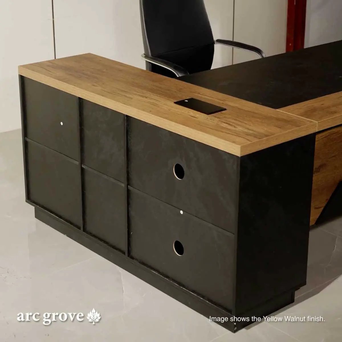 Linton · Modern L-Shaped Executive Desk by Arc Grove