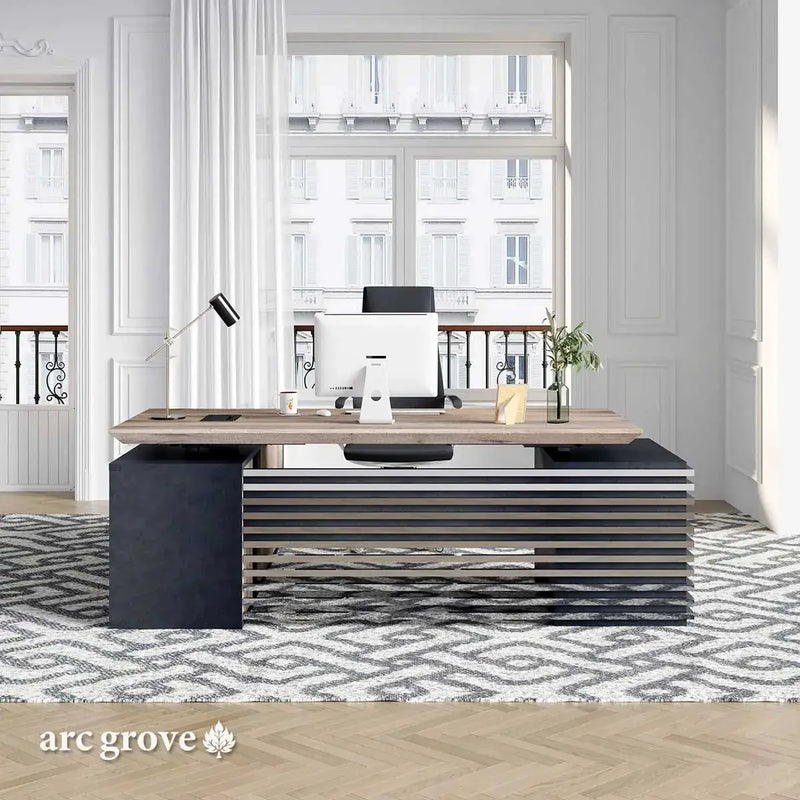 Anderson · L-Shaped Executive Standing Desk, Adjustable Height by Arc Grove