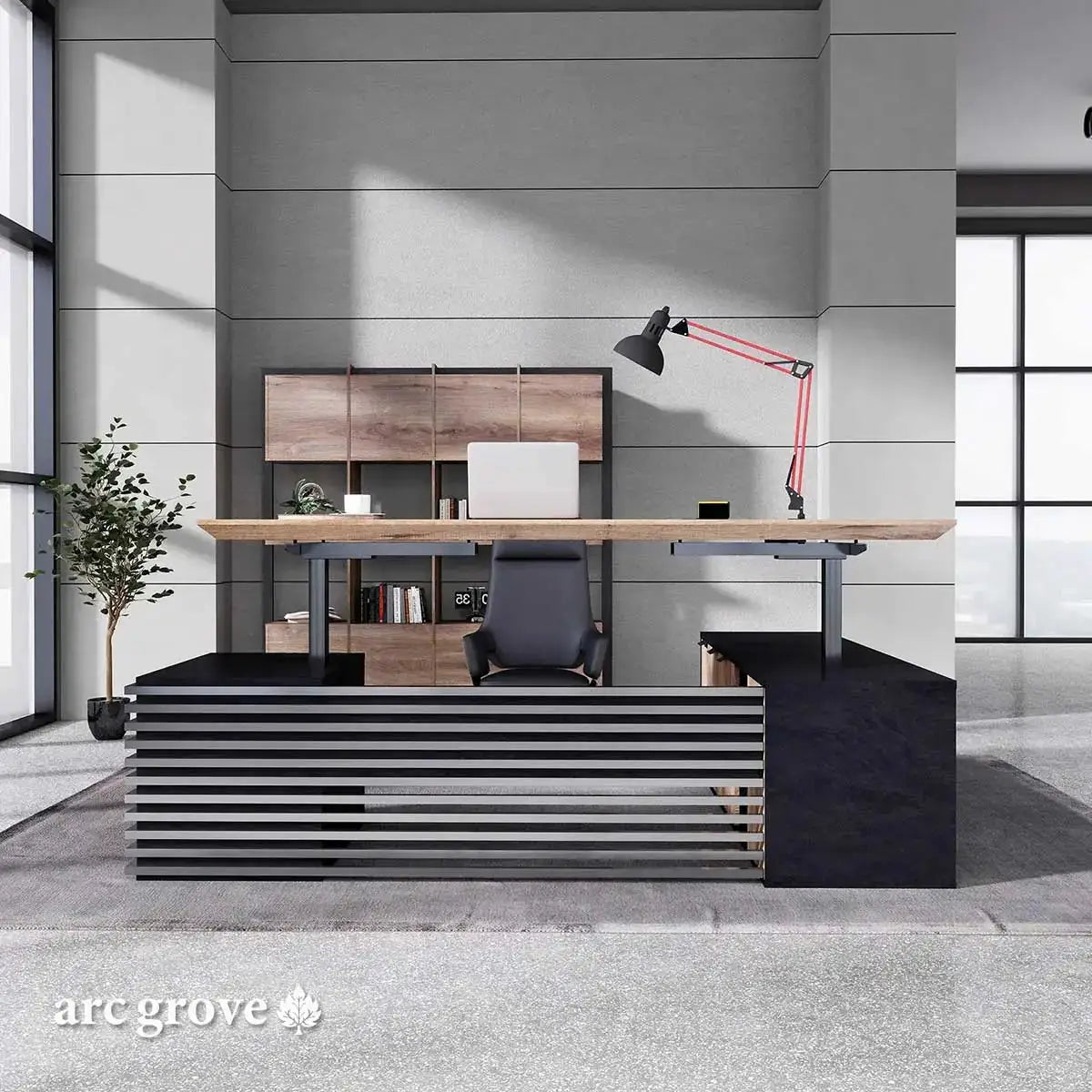 Anderson · L-Shaped Executive Standing Desk, Adjustable Height by Arc Grove