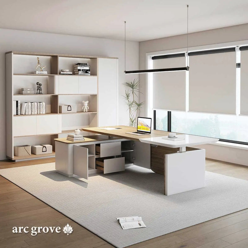 Albion · Executive L-Shaped Standing Desk, Adjustable Height by Arc Grove
