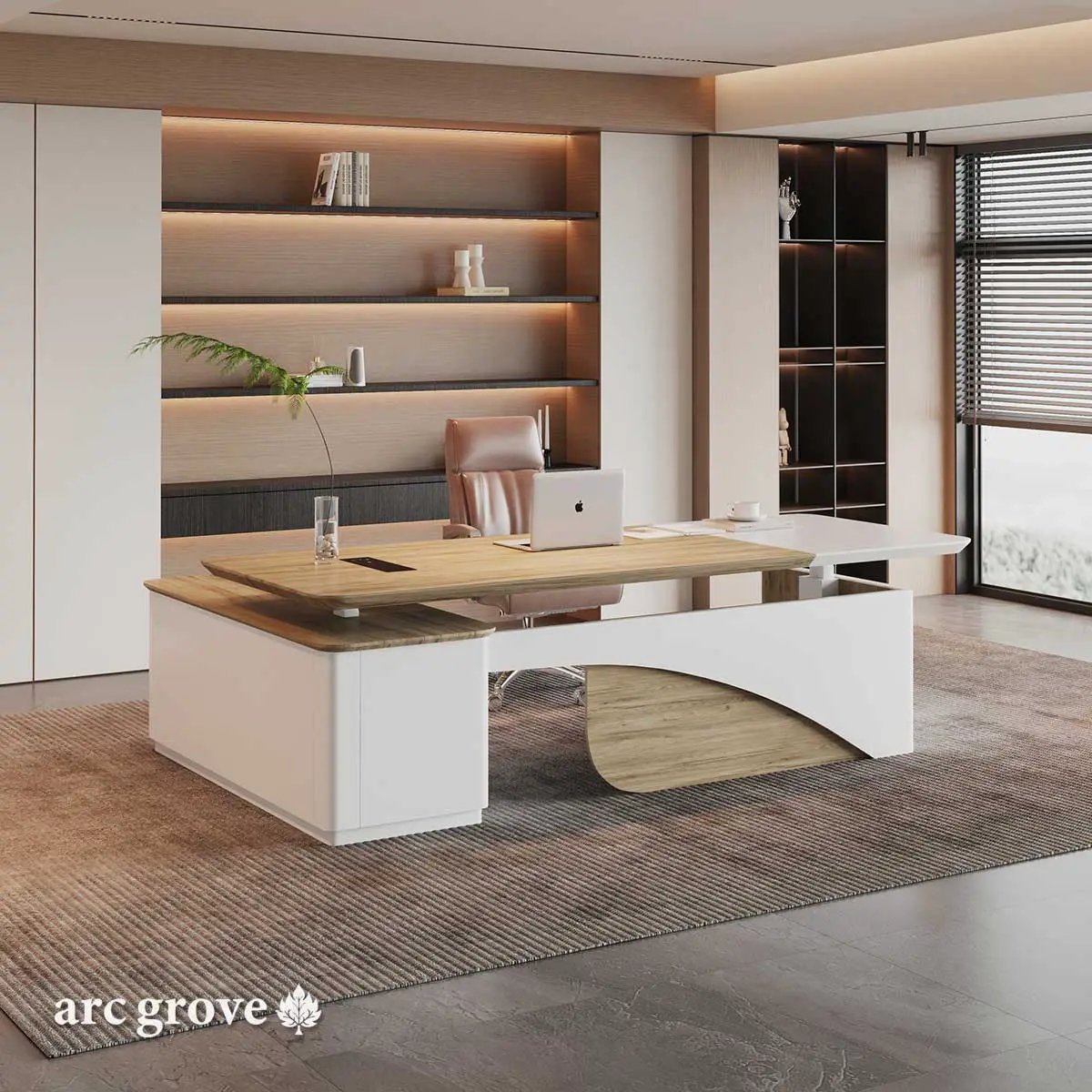 Albion · Executive L-Shaped Standing Desk, Adjustable Height by Arc Grove