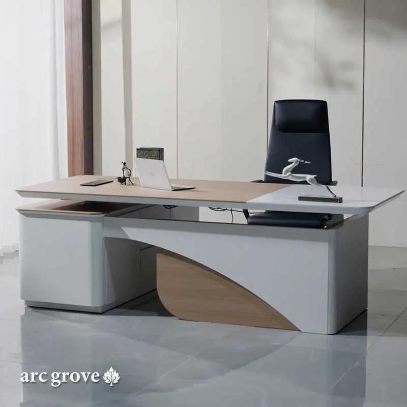 Albion · Executive L-Shaped Standing Desk, Adjustable Height by Arc Grove