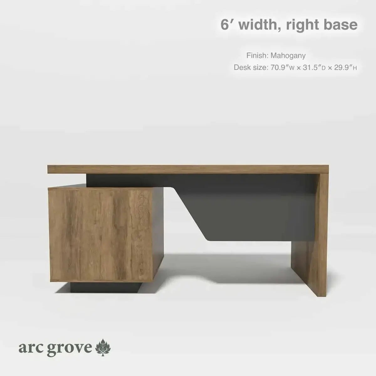 Bayly · 6′ wide Modern Office Desk by Arc Grove