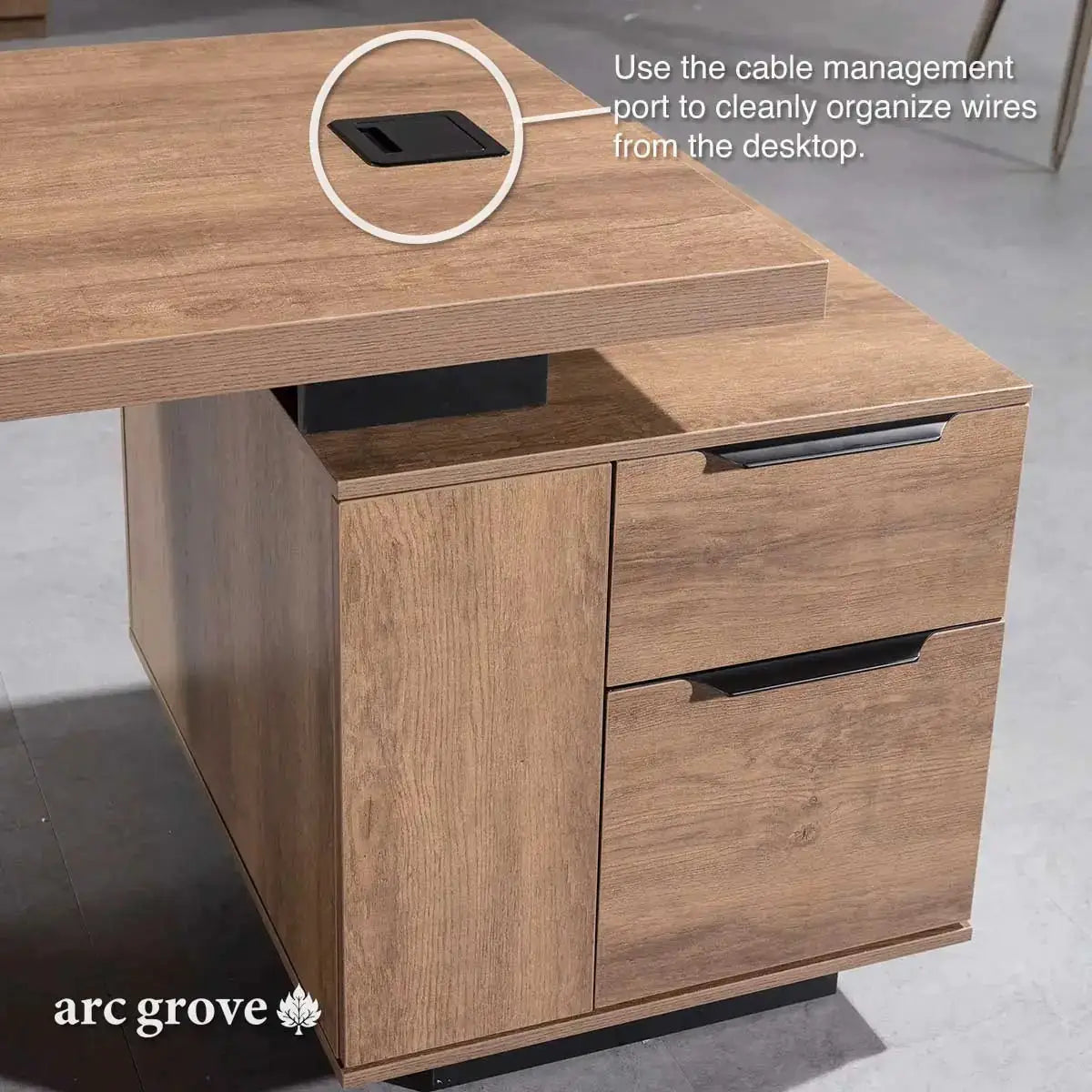 Bayly · 6′ wide Modern Office Desk by Arc Grove