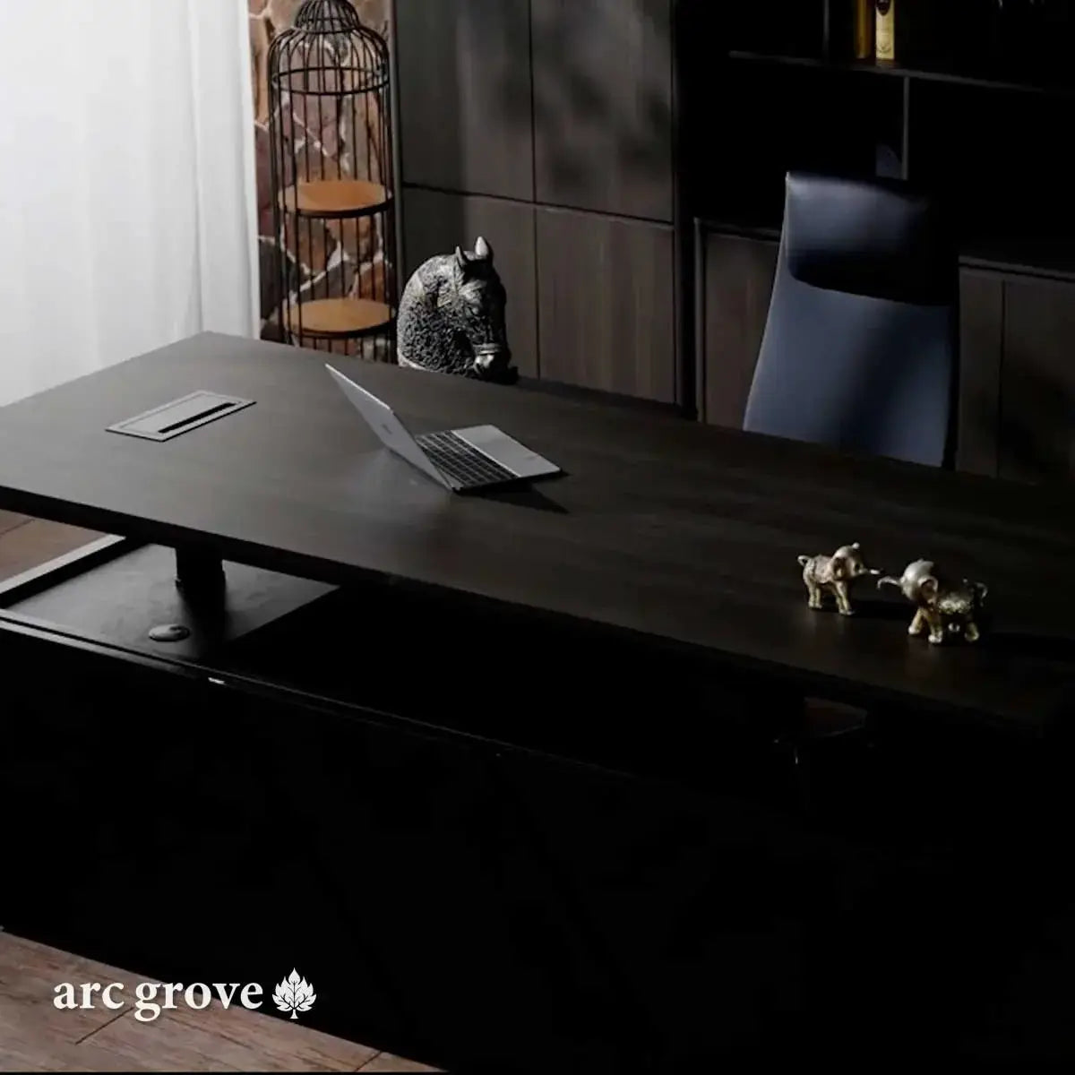 Maverick · Standing L-Shaped Executive Desk, Adjustable Height by Arc Grove
