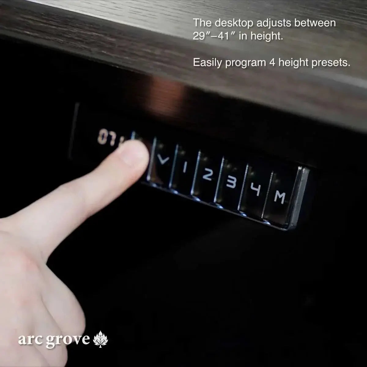 Maverick · Standing L-Shaped Executive Desk, Adjustable Height by Arc Grove