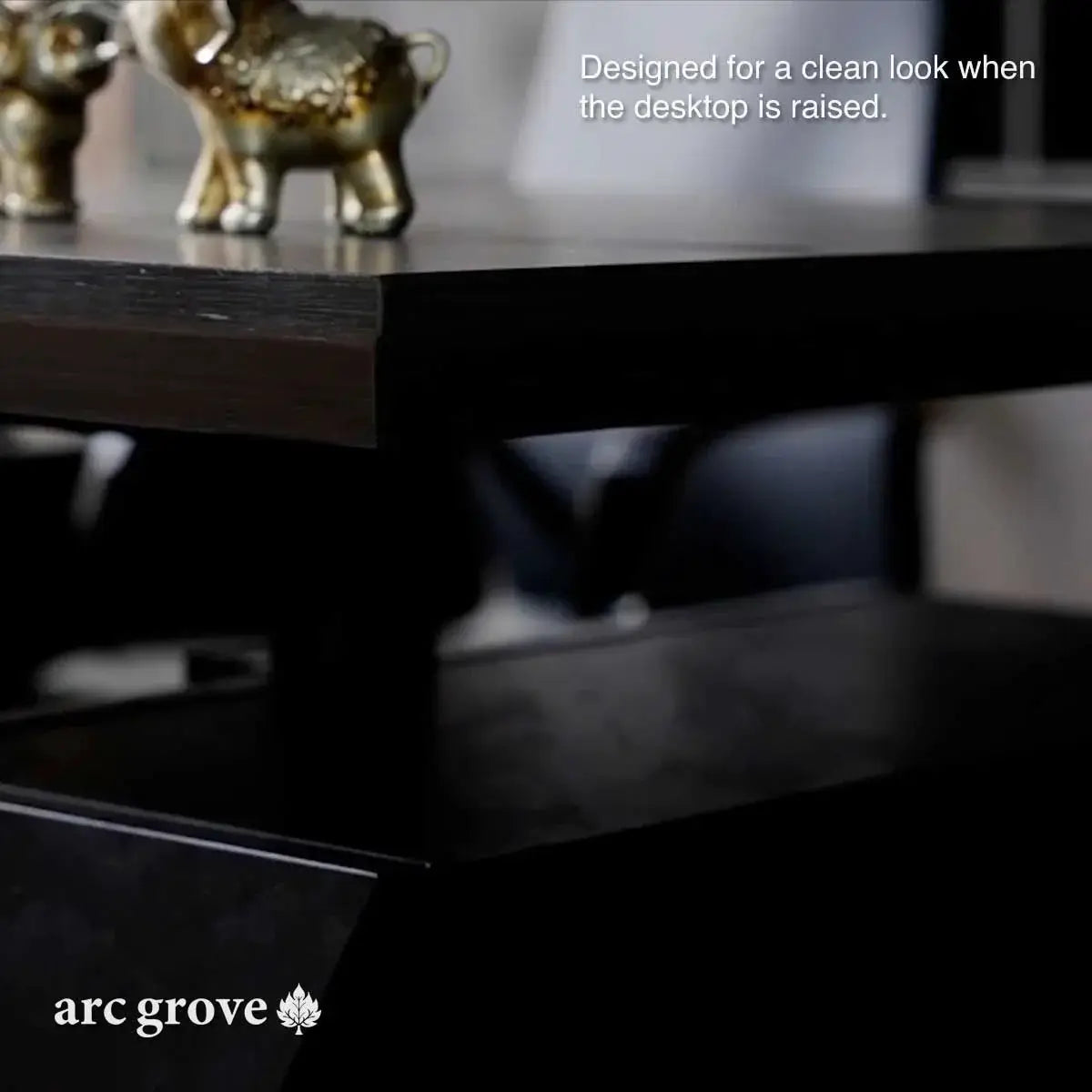 Maverick · Standing L-Shaped Executive Desk, Adjustable Height by Arc Grove