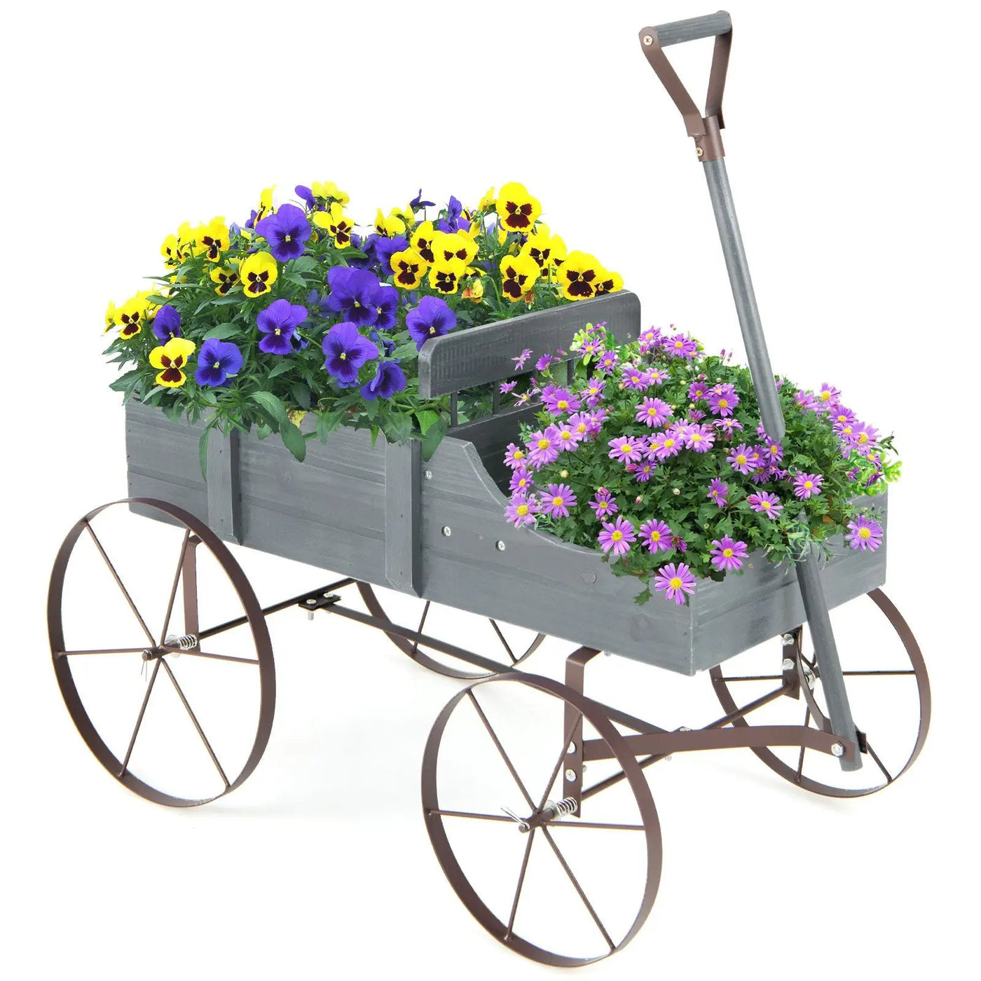 Wooden Wagon Plant Bed by DirectDeals