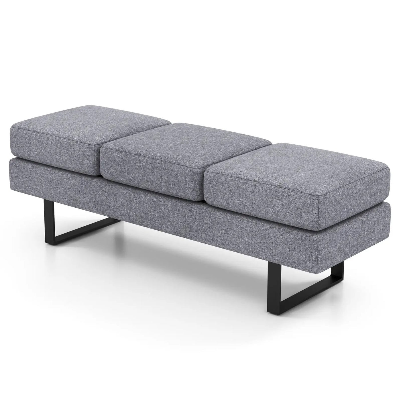 Waiting Room Bench Seating Long Bench with Metal Frame Leg by DirectDeals