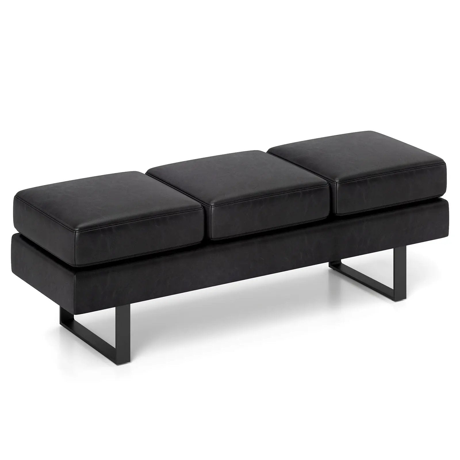 Waiting Room Bench Seating Long Bench with Metal Frame Leg by DirectDeals