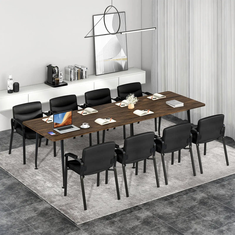 Waiting Room Chair No Wheels Set of 2-Black by DirectDeals