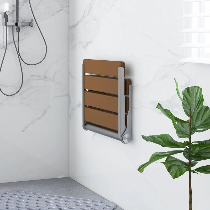 Wall-Mounted Foldable Waterproof HIPS Bathroom Bench by DirectDeals