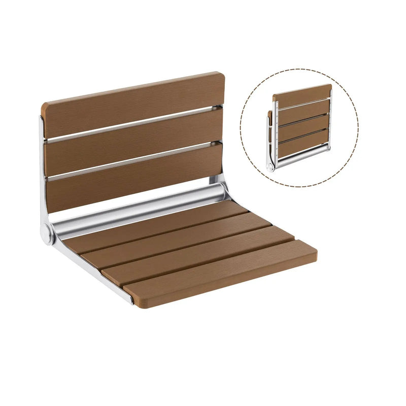 Wall-Mounted Foldable Waterproof HIPS Bathroom Bench by DirectDeals