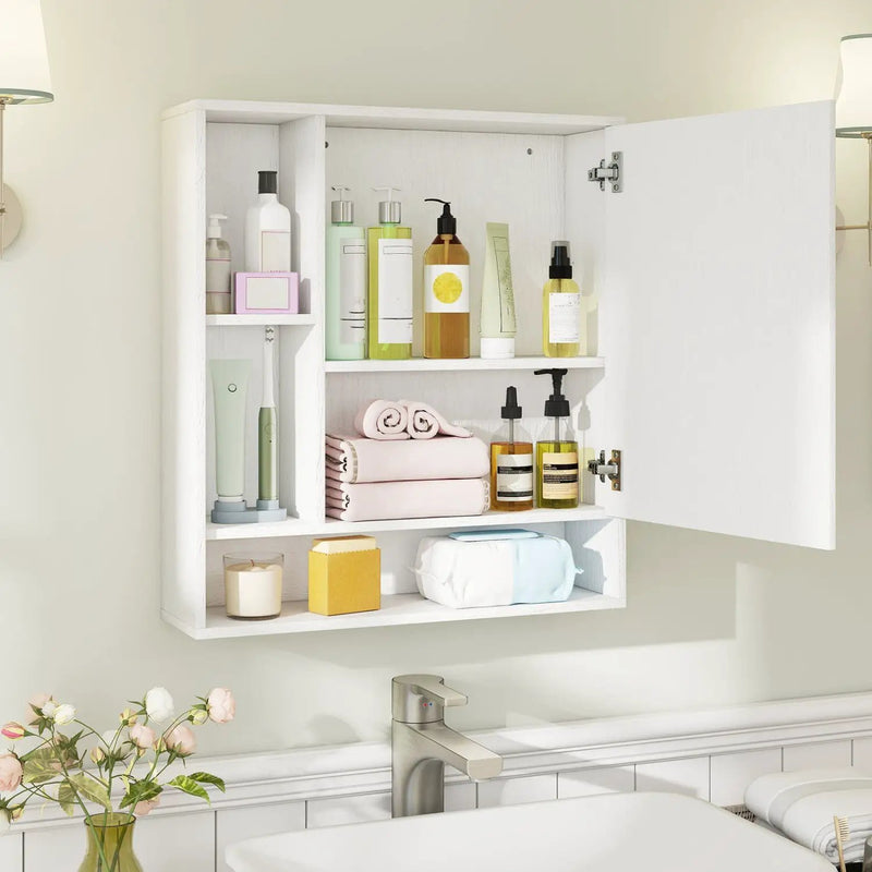 Wall Mounted Bathroom Cabinet with Mirror Single Door by DirectDeals
