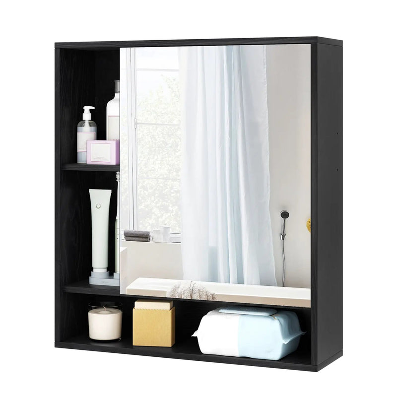 Wall Mounted Bathroom Cabinet with Mirror Single Door by DirectDeals