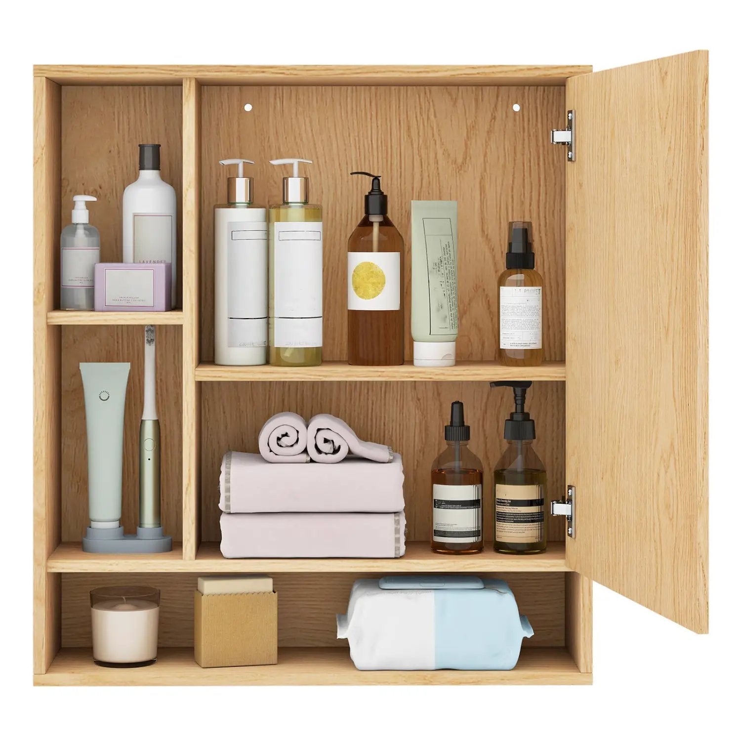 Wall Mounted Bathroom Cabinet with Mirror Single Door by DirectDeals