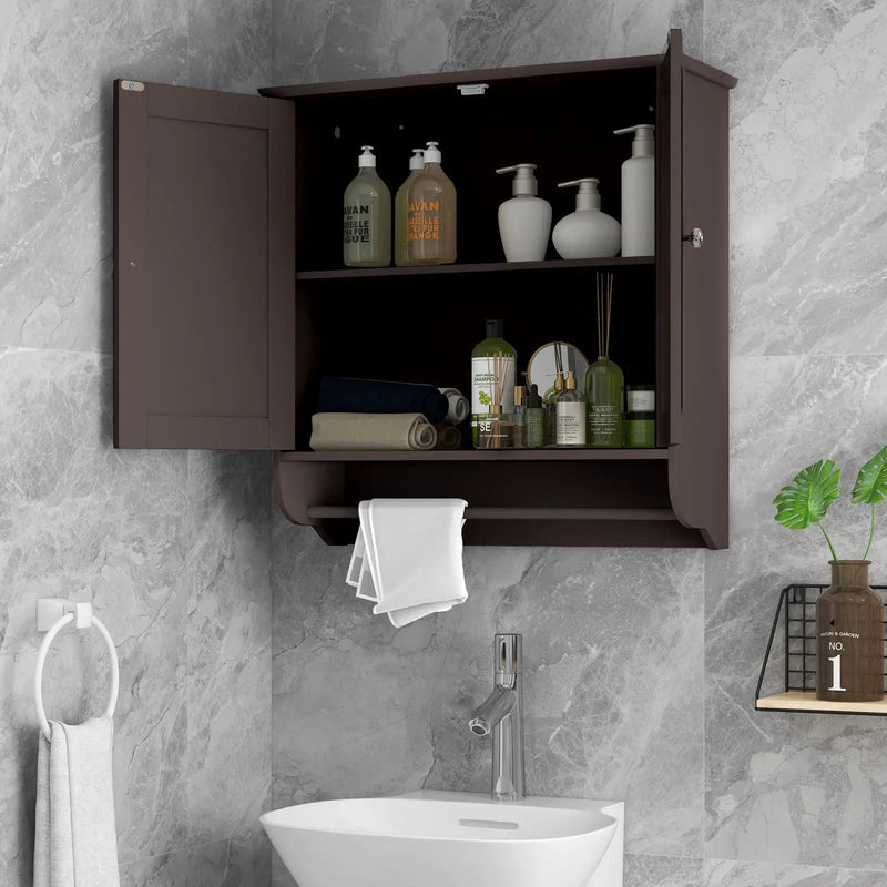 Wall Mounted Bathroom Storage Medicine Cabinet with Towel Bar by DirectDeals