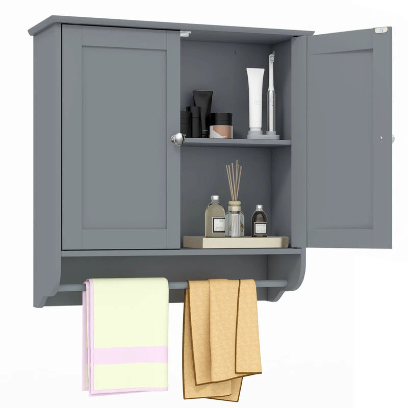 Wall Mounted Bathroom Storage Medicine Cabinet with Towel Bar by DirectDeals
