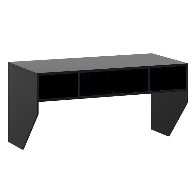 Wall-Mounted Computer Desk Floating Laptop Desk with 3 Storage Compartments by DirectDeals