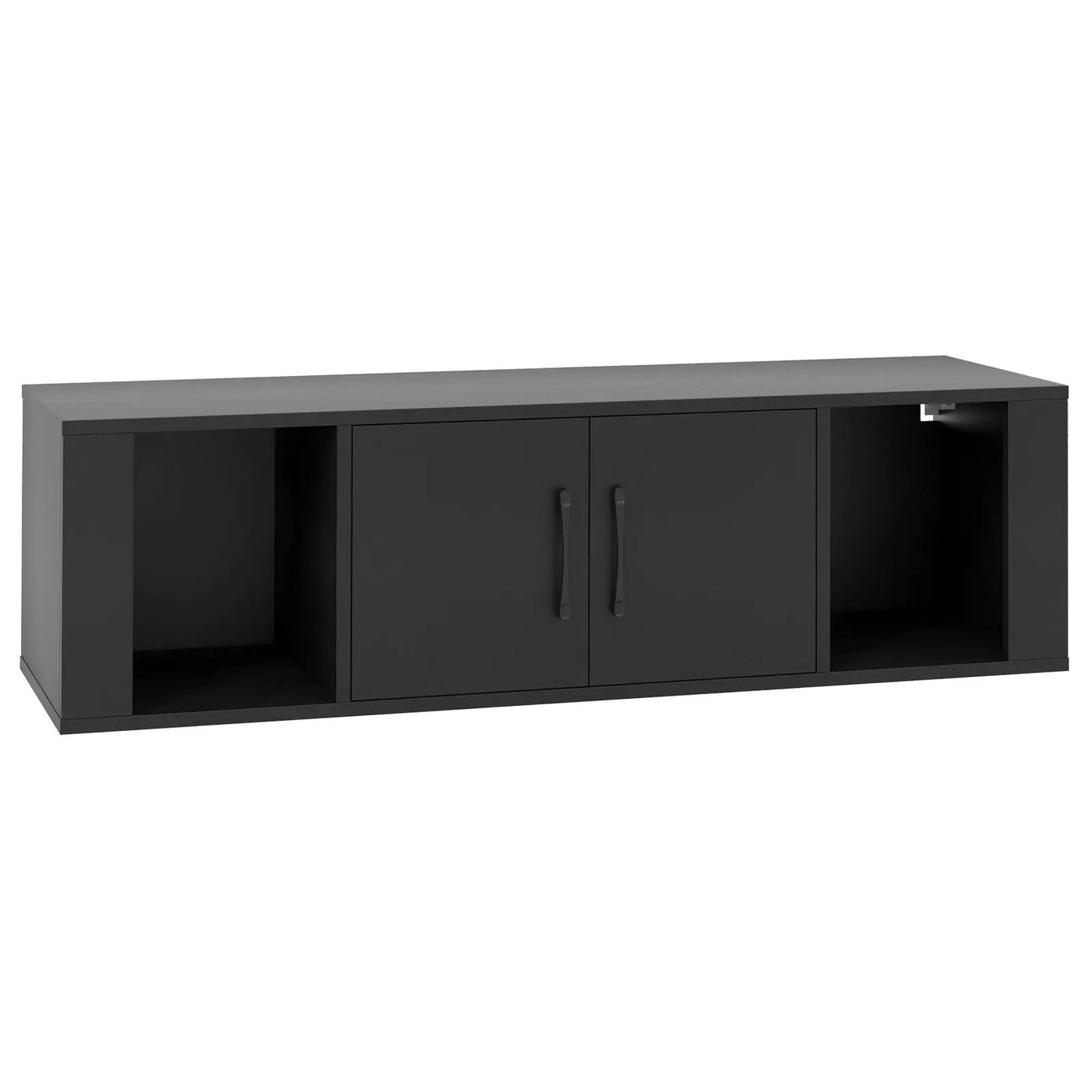 Wall Mounted Floating 2 Door Desk Hutch Storage Shelves by DirectDeals