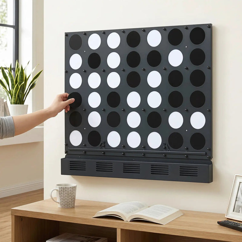 Wall-Mounted Connect 4 Game with Acrylic Discs by DirectDeals