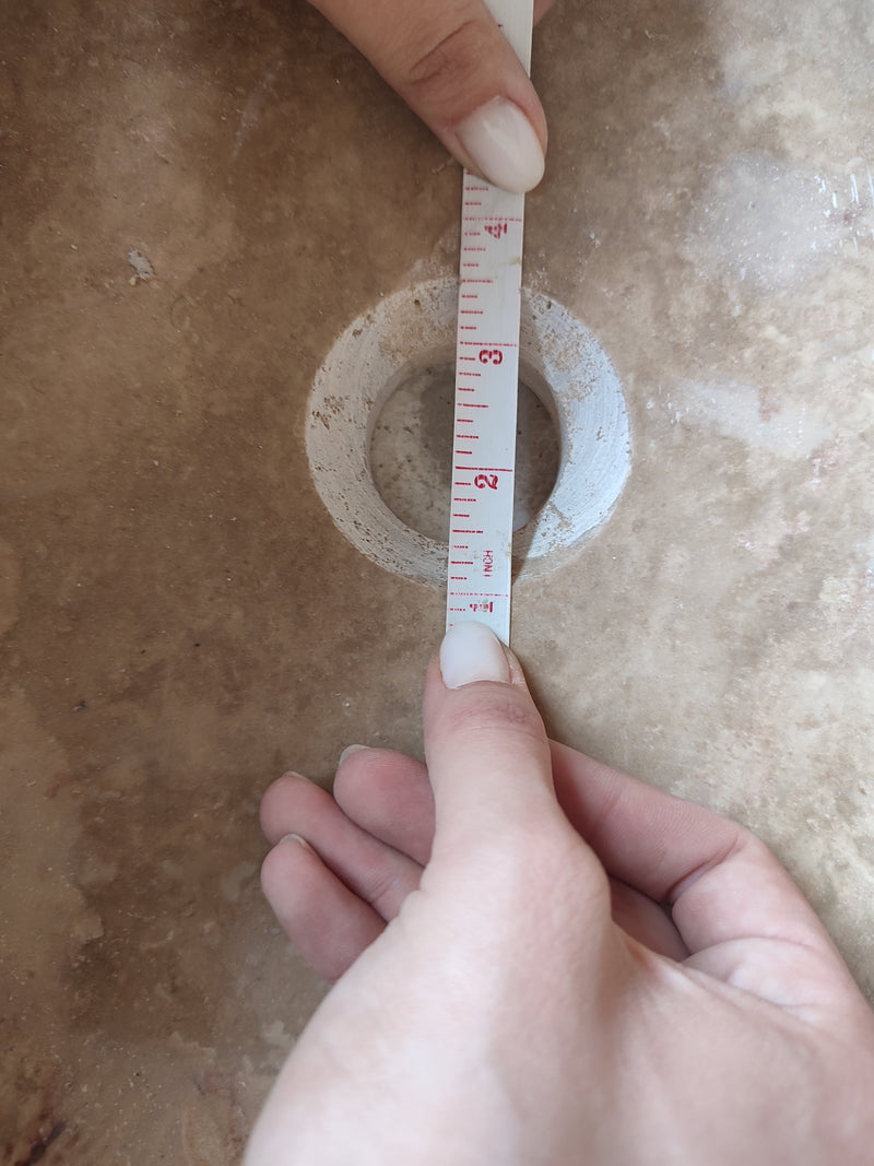 Walnut Travertine Natural Stone Vessel Sink Honed and Filled (W)17" (L)21" (H)6" by GobekDesign