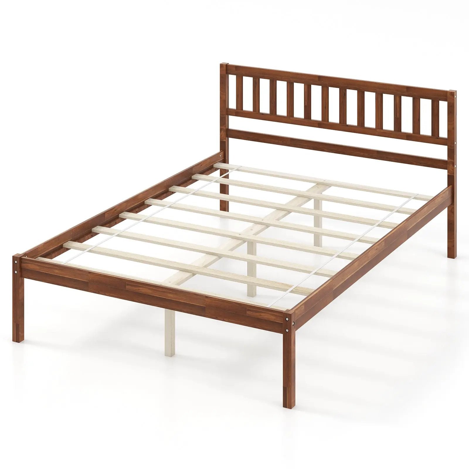 Twin/Full/Queen Size Wood Bed Frame with Headboard and Slat Support by DirectDeals