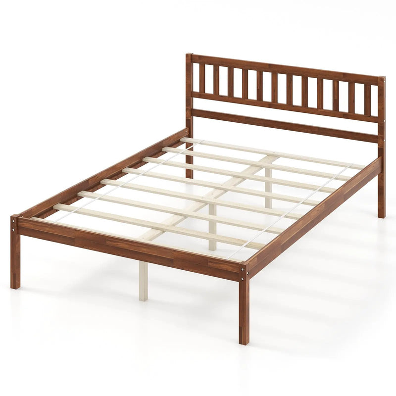 Twin/Full/Queen Size Wood Bed Frame with Headboard and Slat Support by DirectDeals