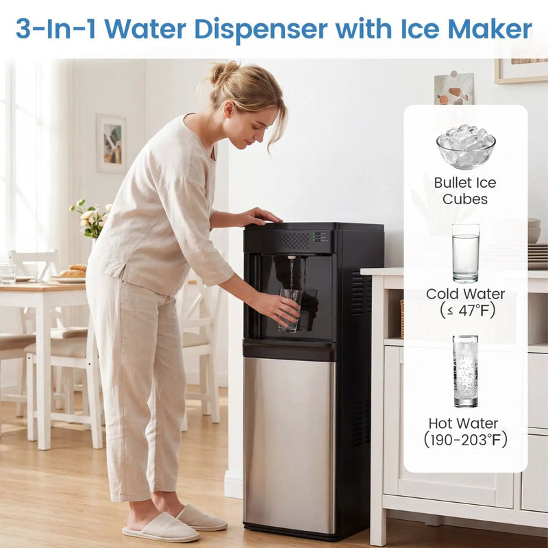 3-in-1 Water Dispenser with Ice Maker - Bottom Loading by DirectDeals