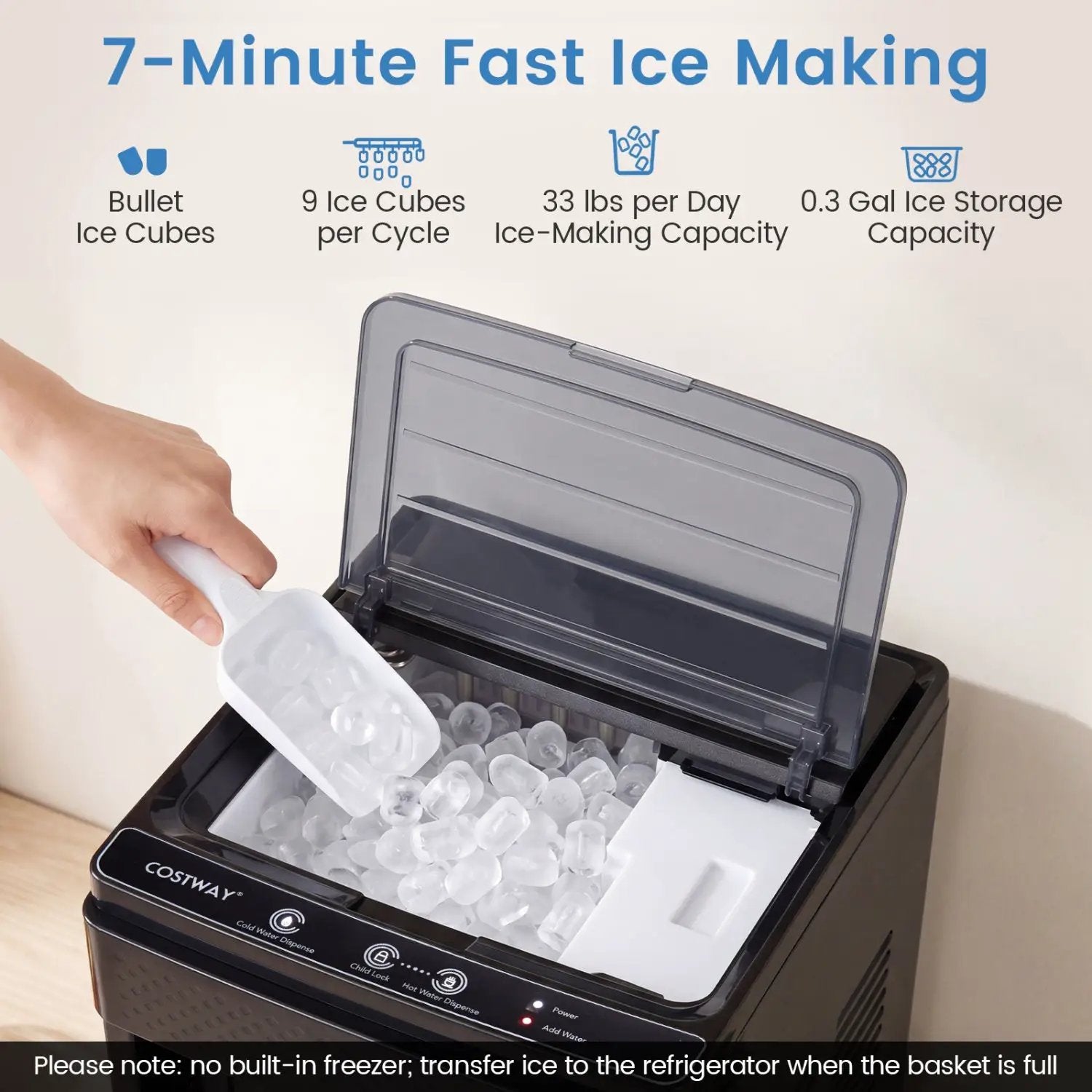 3-in-1 Water Dispenser with Ice Maker - Bottom Loading by DirectDeals
