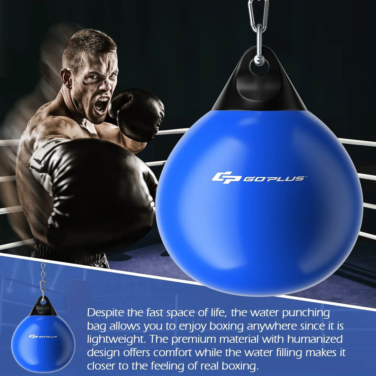 21 Inch Water Punching Bag with Adjustable Metal Chain by DirectDeals