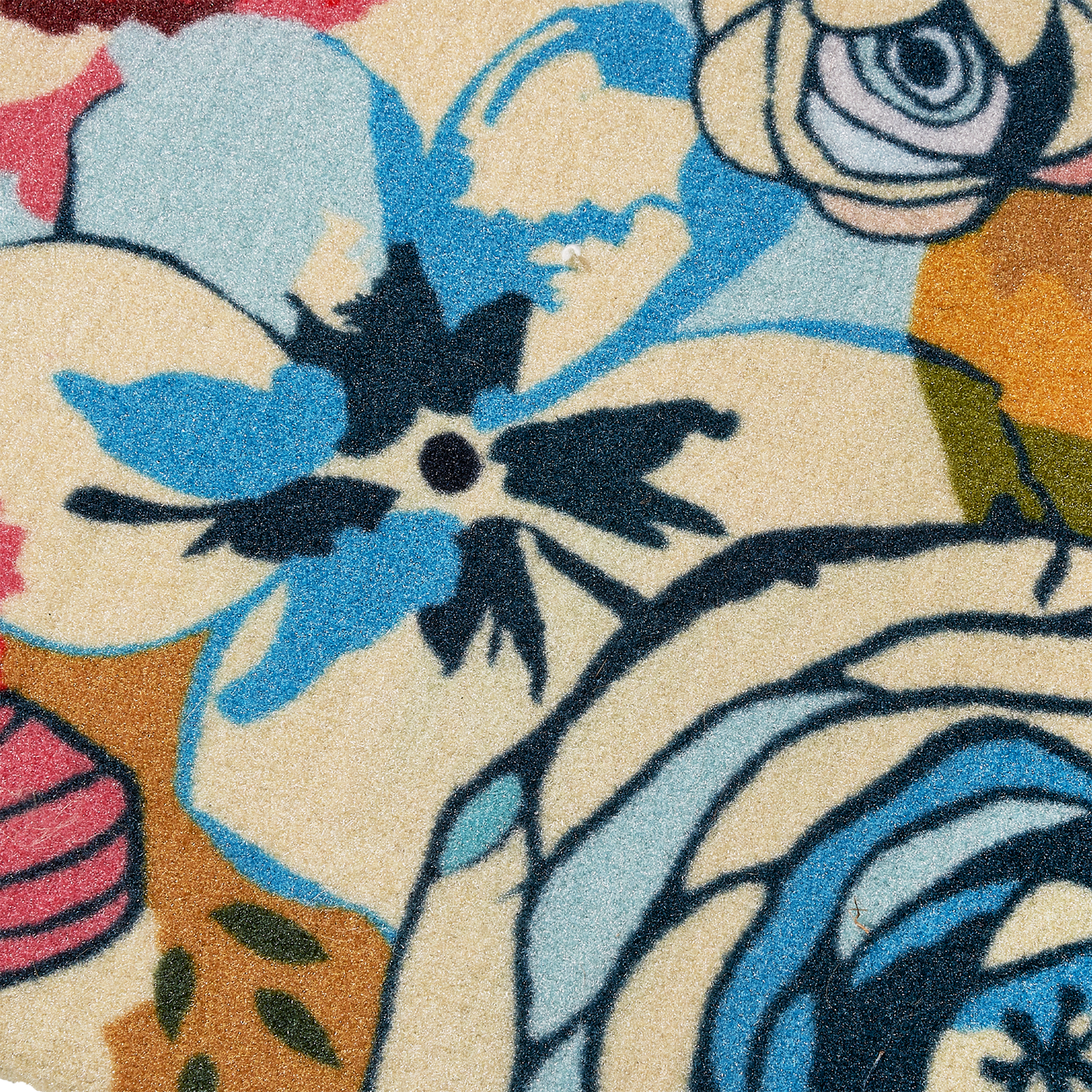 Watercolor Floral Outdoor Doormat – 18" x 30" Non-Slip, Nylon by Fab Habitat