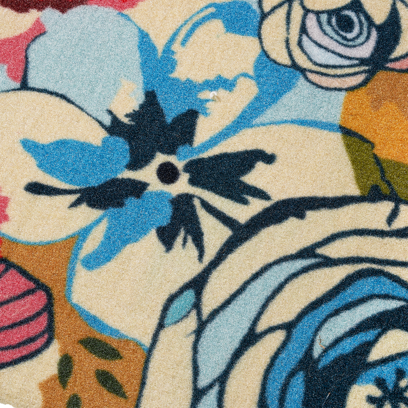 Watercolor Floral Outdoor Doormat – 18" x 30" Non-Slip, Nylon by Fab Habitat