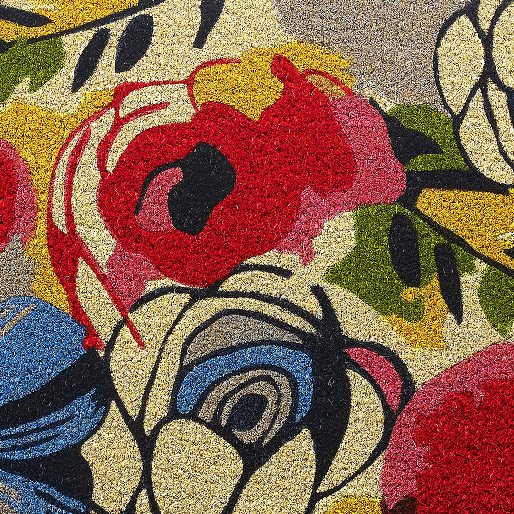 Watercolor Floral Coir Doormat by Fab Habitat