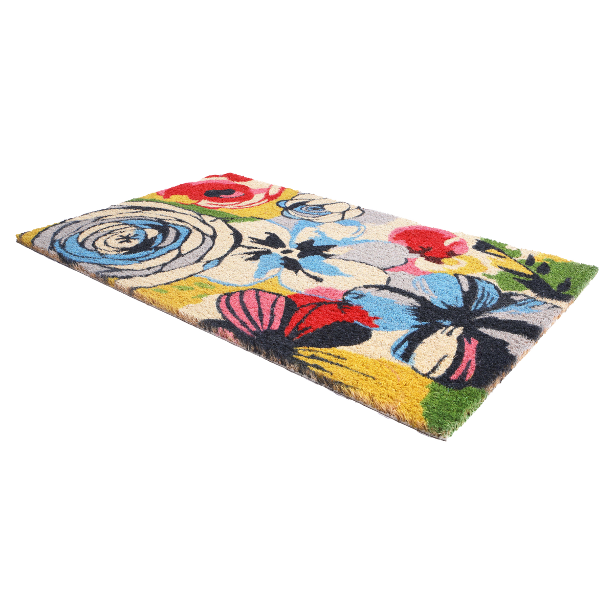 Watercolor Floral Coir Doormat by Fab Habitat