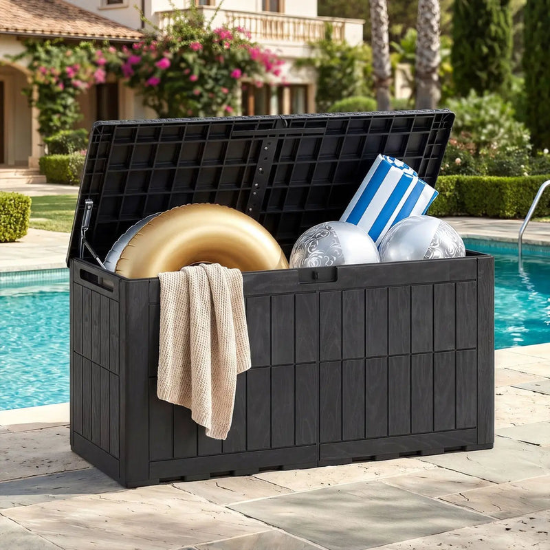 100 Gallon Outdoor Deck Box with Lockable Lid by DirectDeals