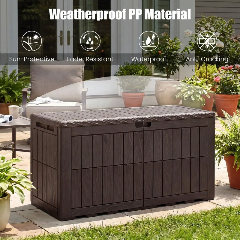 100 Gallon Outdoor Deck Box with Lockable Lid by DirectDeals