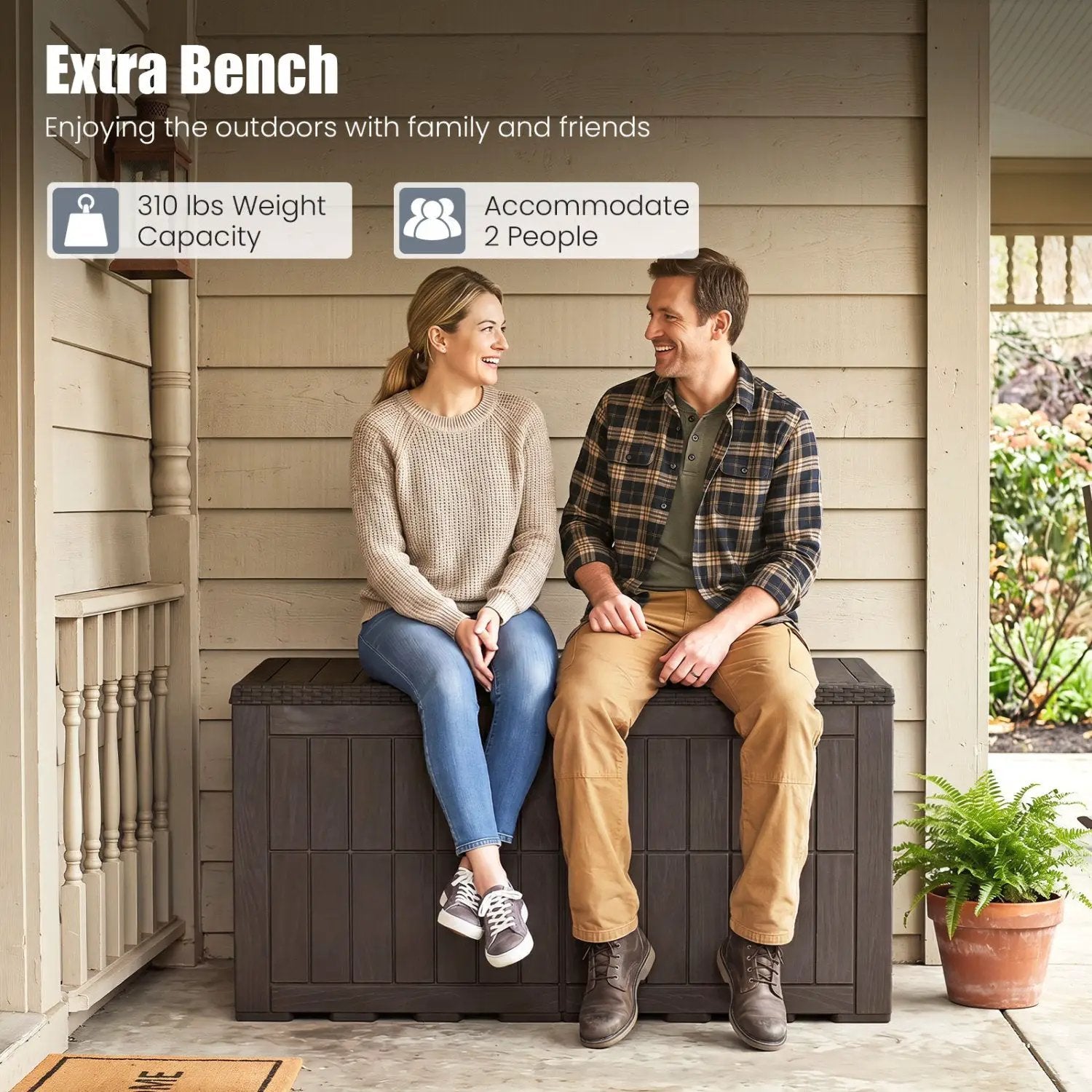 100 Gallon Outdoor Deck Box with Lockable Lid by DirectDeals
