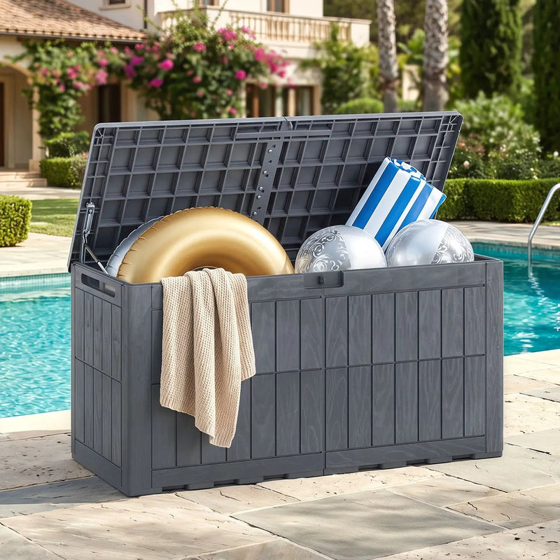 100 Gallon Outdoor Deck Box with Lockable Lid by DirectDeals