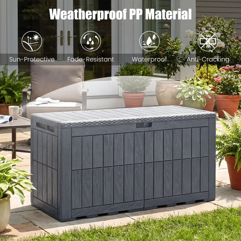 100 Gallon Outdoor Deck Box with Lockable Lid by DirectDeals