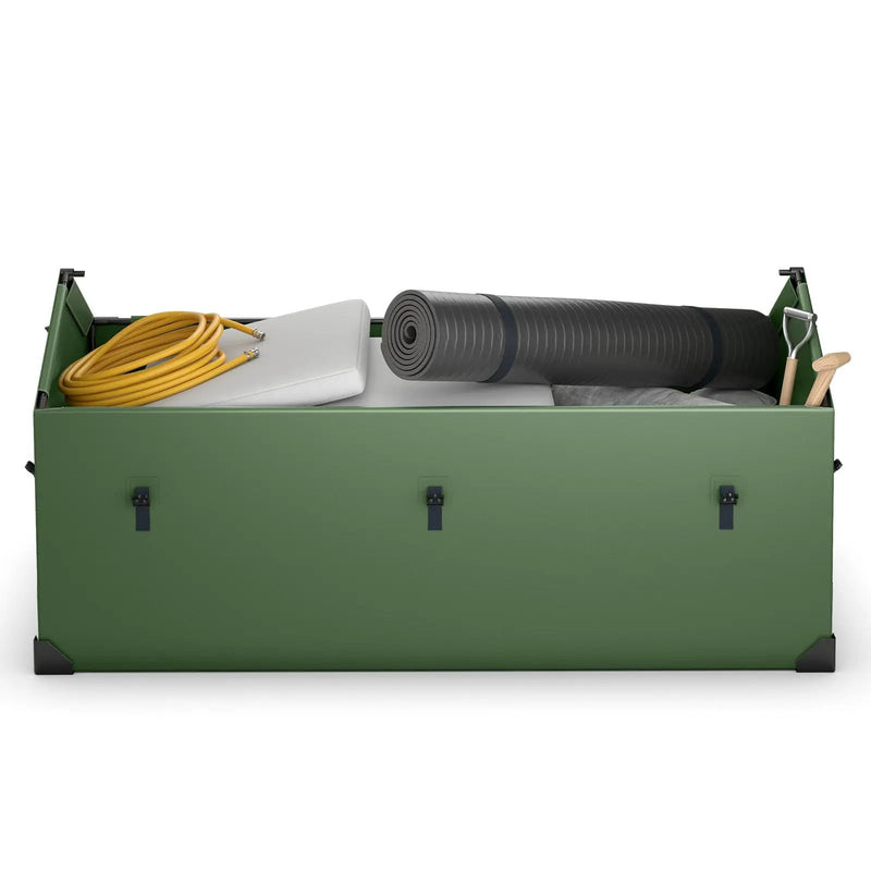 Waterproof Outdoor Storage Box with Ventilated Window Adjustable Snap-Green by DirectDeals