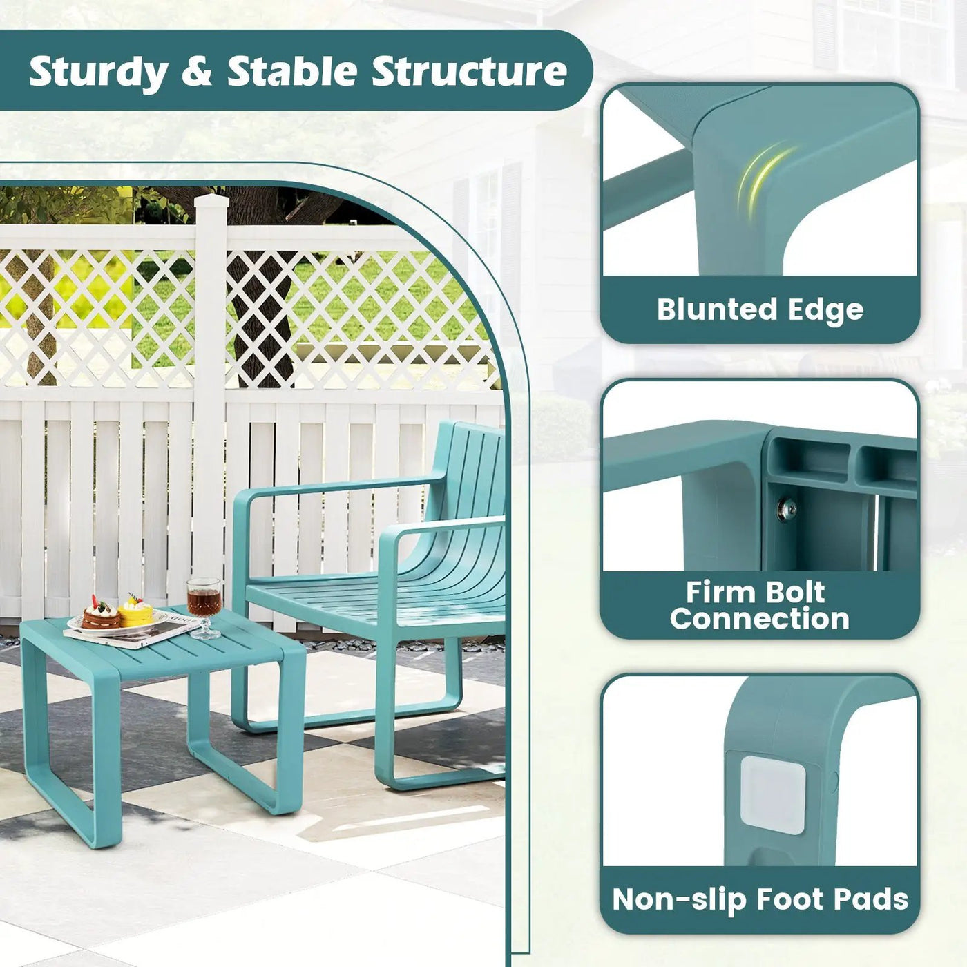 Weather Resistant Adirondack Outdoor Side Table Set of 2 by DirectDeals