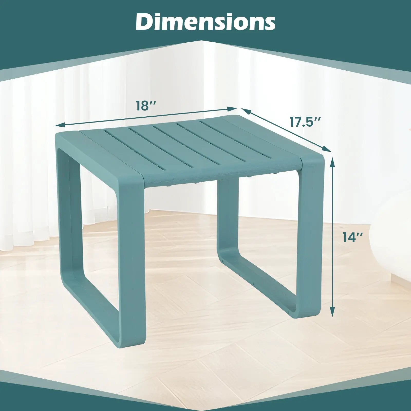 Weather Resistant Adirondack Outdoor Side Table Set of 2 by DirectDeals