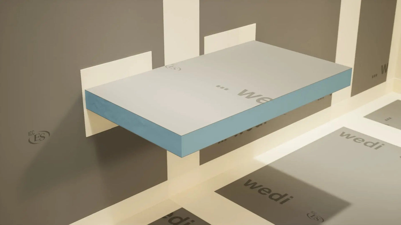The Original Floating Shower Bench Kit­™ with wedi® & Original Shower Bench Bracket® by The Original Granite Bracket