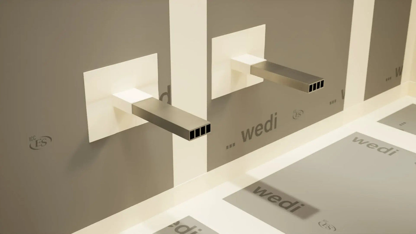 The Original Floating Shower Bench Kit­™ with wedi® & Original Shower Bench Bracket® by The Original Granite Bracket
